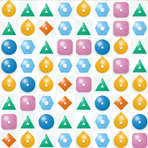 Gem Swap board — colorful gems in a grid, ready to match three in a row